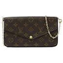 Louis Vuitton Fuchsia Monogram Shoulder Clutch Bag