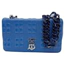 Burberry blaue Leder Schultertasche