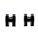 Hermes Pop H Stud Earrings in Navy - Hermès