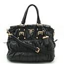 Prada Gathered Tote Bag in Black