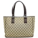 Bolsa tote Gucci feminina 113017 lona GG bege