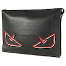 Fendi Bugs Eye Leder Clutch Tasche