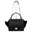 Bolsa Trapeze Celine em couro preto - Céline