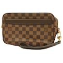 Borsa Clutch Louis Vuitton Damier Pochette Saint Paul N41219 Ebano