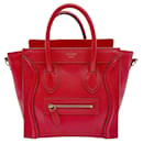 Celine Red Leather Handbag Shoulder Bag - Céline