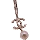 Chanel Coco Mark Fake Pearl Necklace