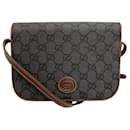 Bolsa de ombro em lona marrom Gucci