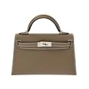 Sac à main Hermes Kelly 2 en gris Etoupe - Hermès