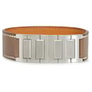 Hermes Brown Leather and Metal Charm Bracelet - Hermès