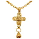 Chanel Cocomark Cross Bell Necklace