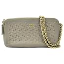 Chanel Gray Leather Shoulder Bag Pochette