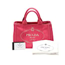 Prada Pink Denim Tote Bag