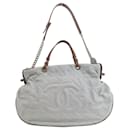 Chanel Matelasse Tote Bag in Gray Calfskin