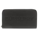 Burberry Black Leather Long Wallet