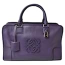 Borsa Loewe Amazona 36 in viola scuro