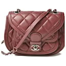 Sac Saddle Chanel en Bordeaux