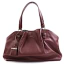 Tod's Burgundy Leather Handbag