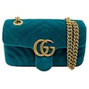 Sac à épaule en velours Gucci GG Marmont