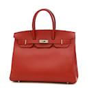 Sac à main Hermes Birkin 35 en Epsom rouge Casaque - Hermès