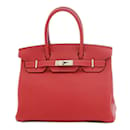 Hermes Birkin 30 Togo Handbag in Rouge Casaque - Hermès