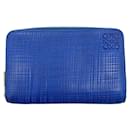 Porta-moedas de couro azul Loewe