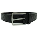 Ceinture en cuir de veau noir Bottega Veneta