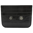 Balenciaga Black Leather Card Wallet