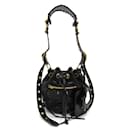 Bolso de hombro de cuero negro Balenciaga