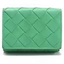 Bottega Veneta Maxi Intrecciato Tri-fold Compact Wallet