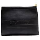 Bolso de mano de cuero negro Christian Dior