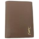 Portefeuille bi-fold marron Saint Laurent