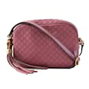 Bolso de hombro metálico rosa Gucci