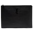 Saint Laurent Embossed Leather Clutch Bag