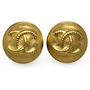 Chanel Coco Mark Gold Plated Stud Earrings