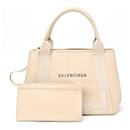 Beige Leder Tote Bag von Balenciaga