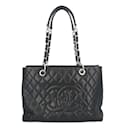 Chanel GST Tote Bag aus schwarzem Kaviarleder