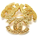 Broche Triple Coco Mark en GP Or 94A de Chanel