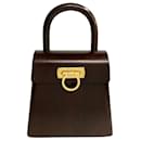 Salvatore Ferragamo Gancini Wood Handbag