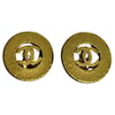 Chanel 94P Gold Plated Clip Earrings