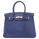 Bolsa Hermès Birkin 30 azul