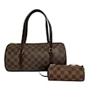 Bolsa de mão em couro Damier Papillon Louis Vuitton