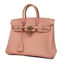 Sac à main Hermes Birkin 25 en Rose Sakura - Hermès