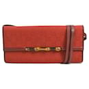 Gucci Bamboo GG Canvas Red Shoulder Bag