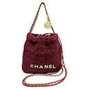 Sac à épaule en tweed Chanel 22 Coco Mark