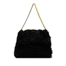 Celine Chain Shoulder Bag Tote in Black Mouton - Céline