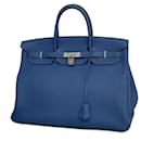 Sac à main Hermes Birkin 40 D en Bleu de Malte - Hermès