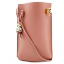 Borsa a spalla in pelle rosa Loewe con dadi