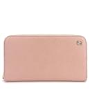 Gucci Pink Leather Long Wallet