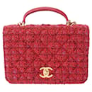 Sac à rabat Matelassé Chanel en rouge