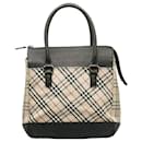 Borsa a mano in pelle con stampa Nova Check di Burberry